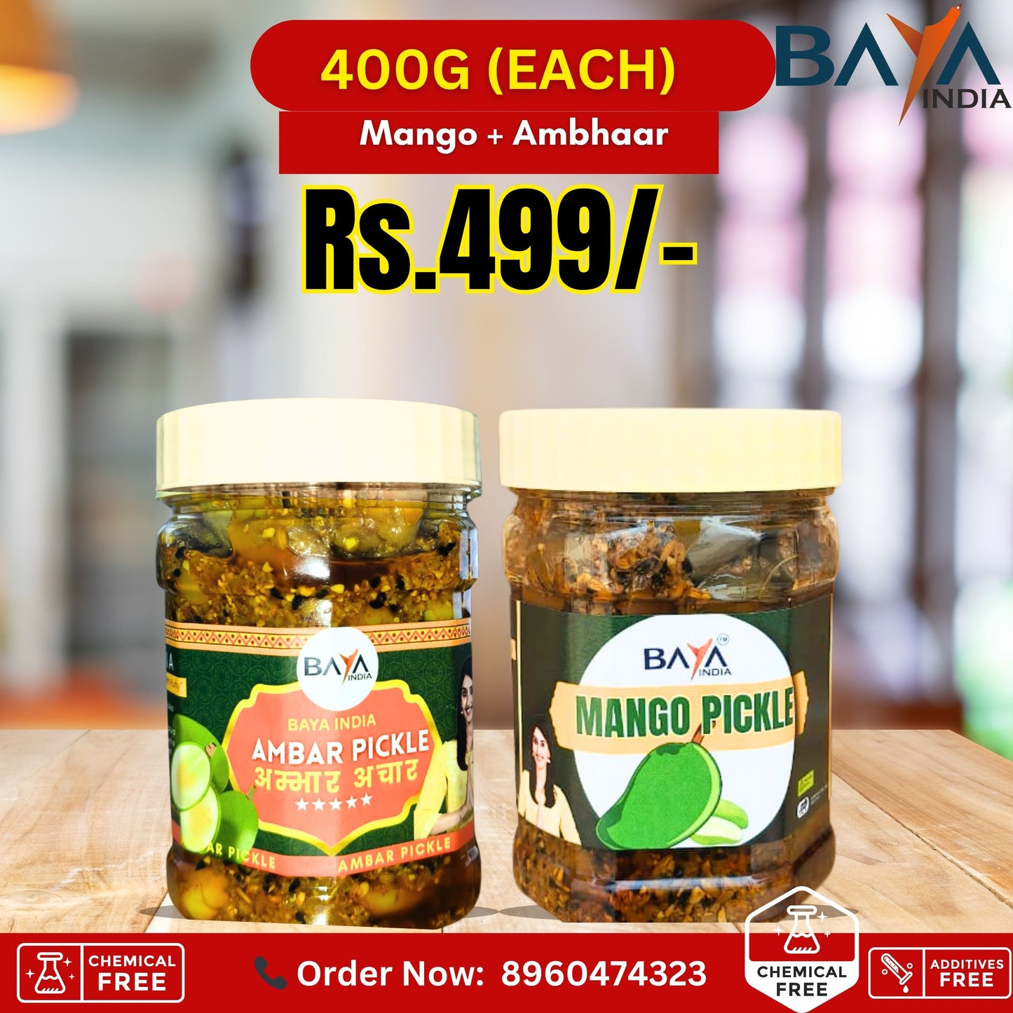 Ambar & Mango Pickle Combo (400g Each) – Just ₹499