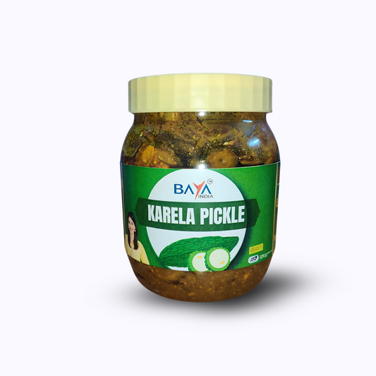 💚 The Bittersweet Balance: Baya India's Traditional Homemade Karela (Bitter Gourd) Pickle