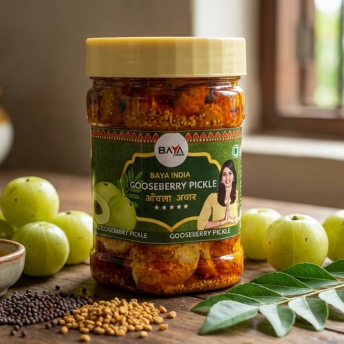 ✨ The Tangy Superfood: Unveiling the Vitamin C Legacy of Baya India’s Amla Pickle (Indian Gooseberry)