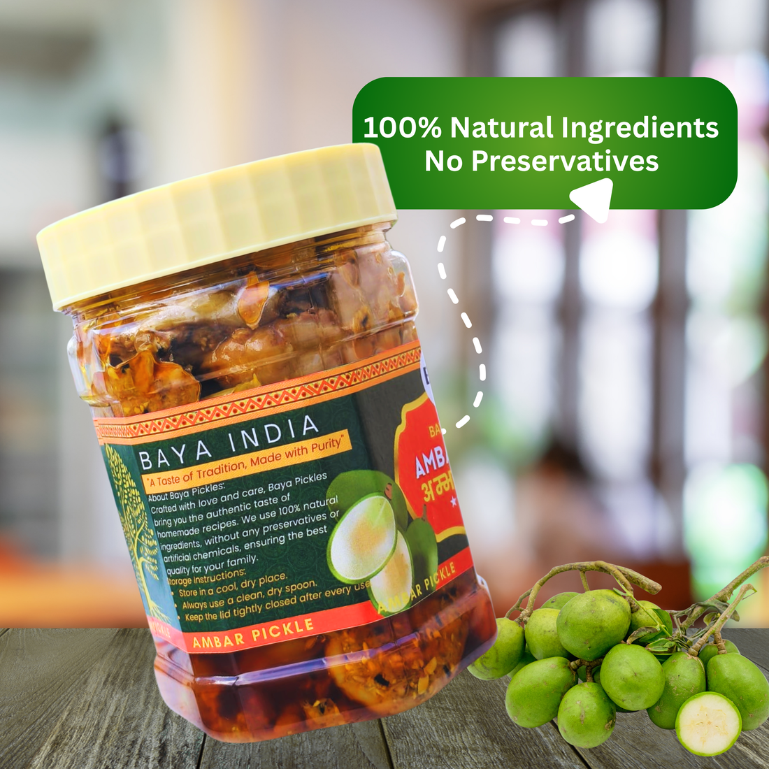 🌟 Ambar Pickle – A Rare & Authentic Flavor by Baya India