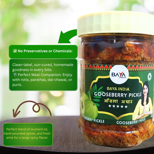 🌿 Emerald Fire: Capturing the Sharp & Zesty Soul of Baya India’s Green Chilli Pickle