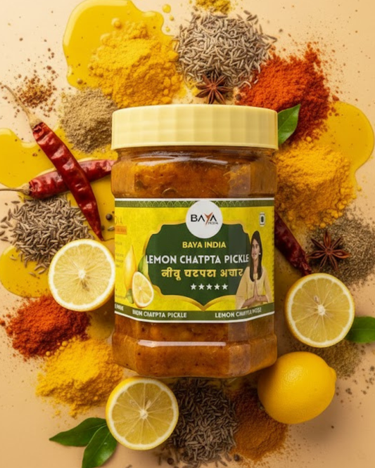 🍋 The Tangy Treasure: Why Baya India’s Lemon Chatpata Pickle is a Jar of Pure Sunshine! ✨