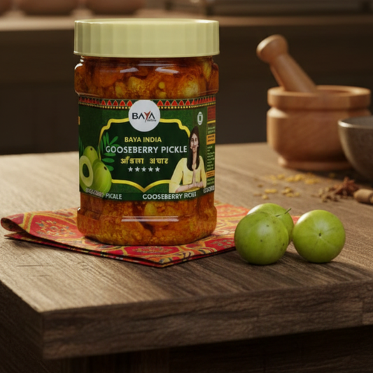 🟢 The Immunity Powerhouse: Baya India's Traditional Homemade Amla (Gooseberry) Pickle
