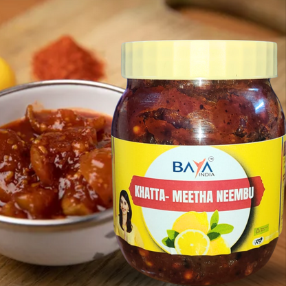 Khatta Meetha Lemon Pickle (खट्टा मीठा नींबू अचार)