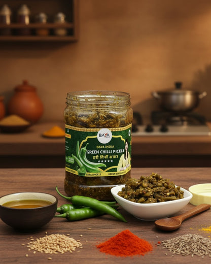 Green Chilli Pickle (हरी मिर्ची का अचार)