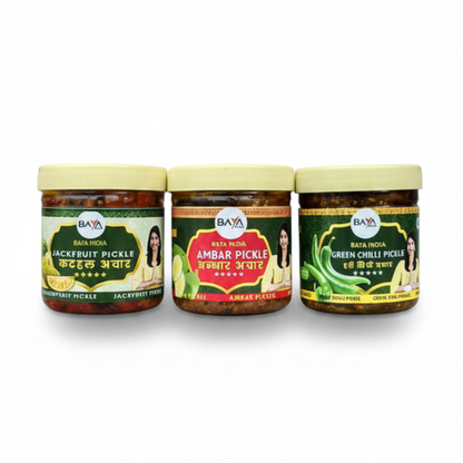 Combo Pack of Three | Jackfruit ,Ambar, Green Chilli