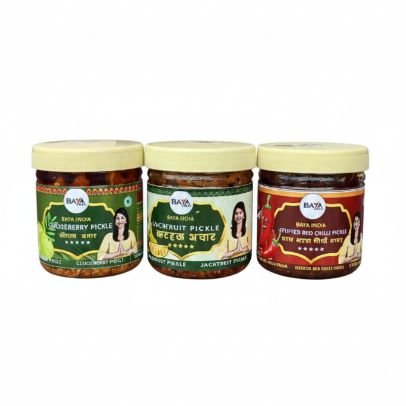 Kathal + Lal Bharwa Mirchi + Awala (250g each)