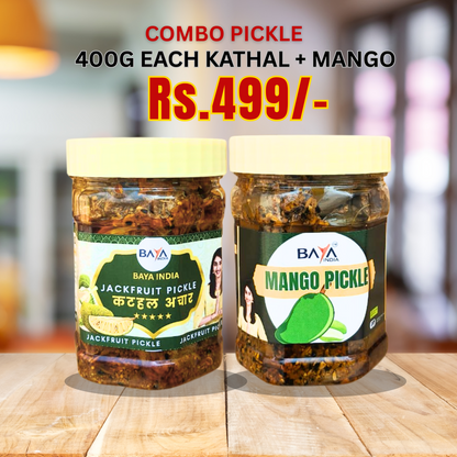Kathal + Mango Pickle Combo – 400g Each (Just ₹499)