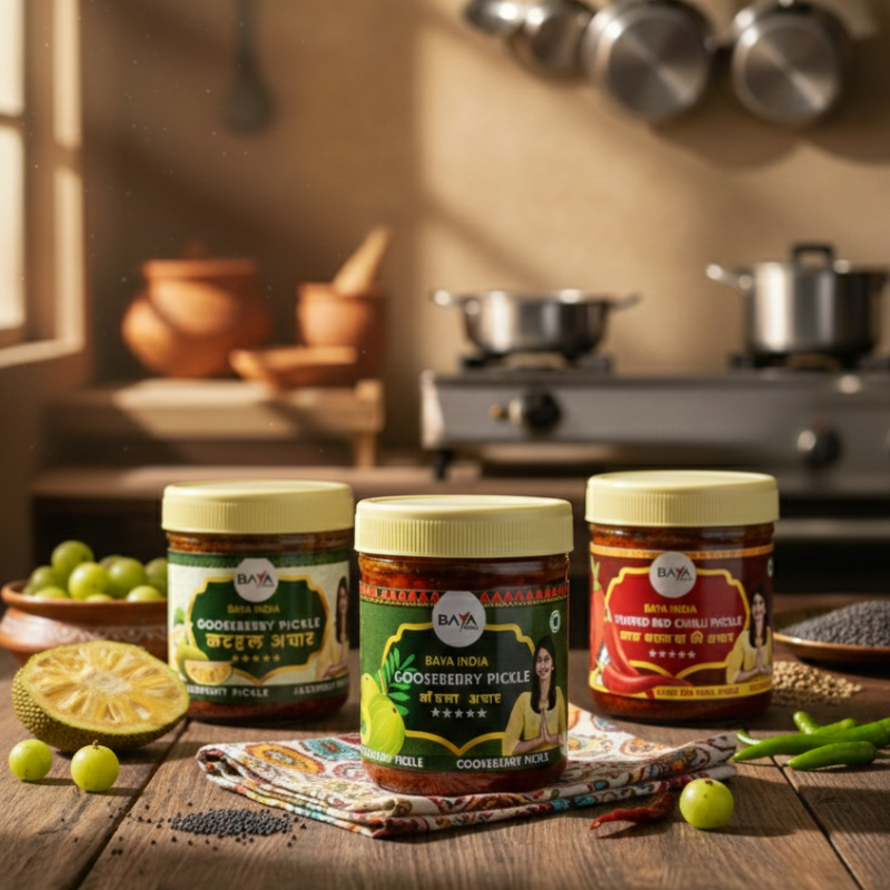 Kathal + Lal Bharwa Mirchi + Awala (250g each)