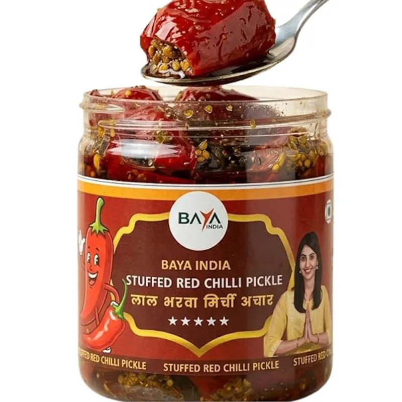 Lal Mirch Bharua Achar Stuffed Red Chilli Pickle