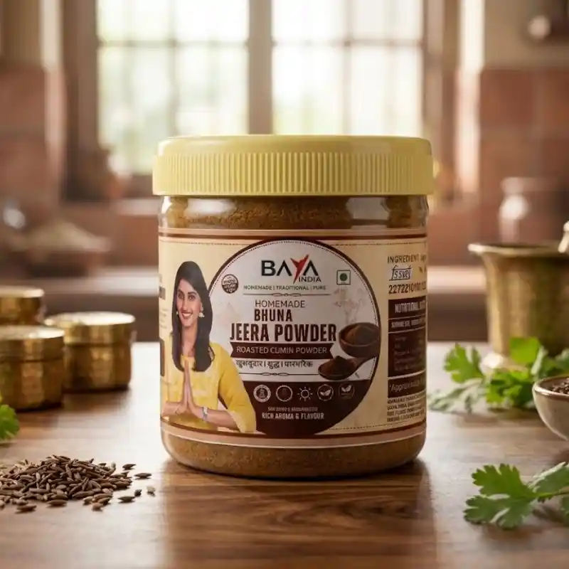 Premium Bhuna Jeera Powder (100g) | Stone Ground & Natural Roasted Cumin | Ideal for Raita, Chaat & Lassi | (Pack of 2)