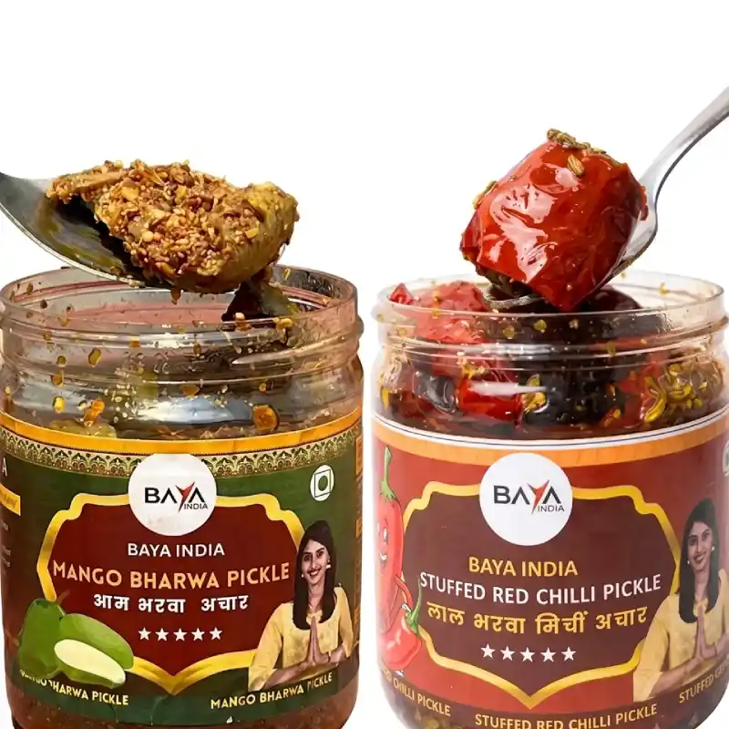 Lal Mirchi Bharwa & Aam Bharwa Combo Pickle 250g  each