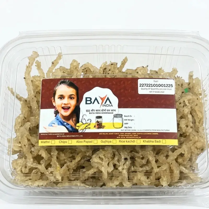 Rice Kachari Fryums | Sun-Dried Rice Fryums | Traditional Indian Snack | Baya India